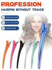 10pcs Salon Hair Clips, Plastic Sectioning Hairstyling Accessories Tools - Multicolor - View 2