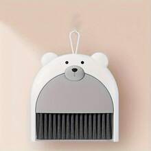 1 Set Lindo Mini Oso Escoba y Recogedor con Cepillo de Limpieza de Teclado - Perfecto para Escritorios, Mesas y Espacios Pequeños - 1 pieza marrón - Ver 10