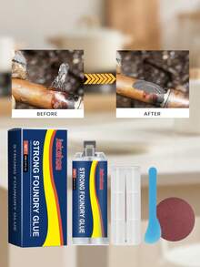 金属铸造胶，铸造胶AB粘合剂修复剂，适用于不锈钢、铜、铝的防水金属密封胶 - A - 查看 13