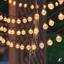 100/50/20 LED Solar Powered String Lights, 8 Lighting Modes, IP65 Waterproof, Suitable For Garden, Home Decor, Wedding And Other Occasions - 太陽能氣泡球 - 查看 6