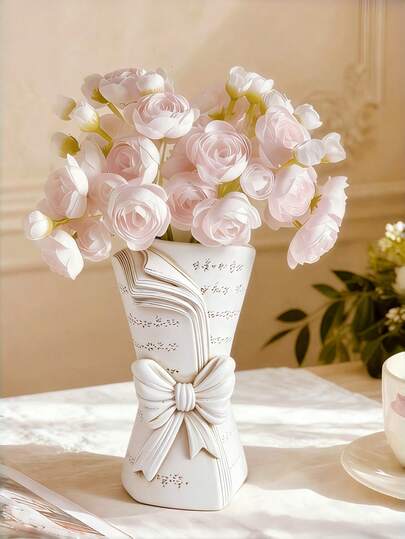 1pc Minimalist Newspaper Vase Decor, Suitable For Hydroponics, Lucky Bamboo - Elegant Tabletop Decoration For Dining Room Or Living Room