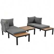 Outdoor Table & Chair Sets - Grey - View 9