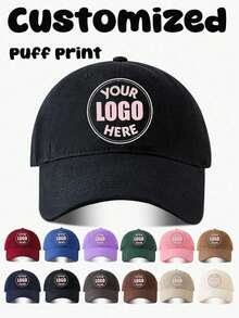 Chapéu de Sol Unissex com Letras em Inglês Multicoloridas Personalizadas, Boné de Beisebol Personalizado com Impressão de Foto Personalizada, Boné Colorido Gravável - Multicolorido - Visão 2