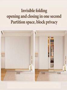 Modern Waterproof & Dustproof Design, Perfect For Bathroom, Bedroom, Living Room And Cabinet Dividers. Equipped With Hooks, Excellent Waterproof Performance. - M - View 6