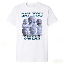 Funny T-Shirt With Smiling AI Baby Meme - White-6 - View 11