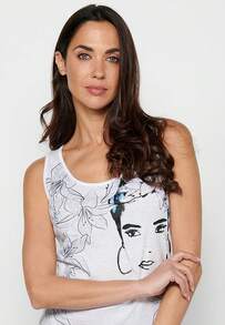 Koroshi Camisetas e regatas esportivas femininas - Branco - Ver 5