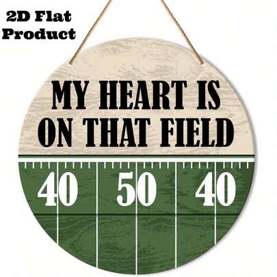 Biển hiệu gỗ tròn 2D phẳng, in vân gỗ, phong cách retro mùa bóng đá, trang trí tường giả gỗ, với thiết kế "Hello Football" và "Season Joyful Model". Thích hợp cho nhà ở, quán bar, nhà hàng hoặc trưng bày cửa sổ. Món quà cưới hoàn hảo, trang trí quán bar | Biển hiệu phong cách retro | Biển hiệu giả gỗ, trang trí phòng bóng đá.