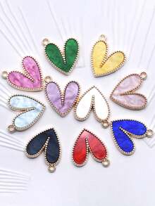 10个/20个/50个/100个随机混装合金桃心爱心吊坠 DIY饰品制作配件 - 心形 - 查看 2