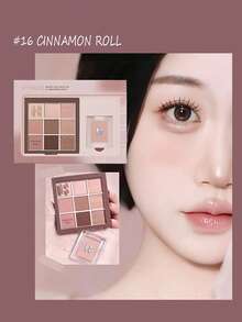 HOLIKA HOLIKA HOLIKA MY FAVE MOOD 眼影盤 16 CINNAMON ROLL 8g/0.28 Oz 絲滑多彩 | 自然霧面；9色盤，霧面妝效，高顯色，持久，易暈染的中性色調 K-Beauty 韓系彩妝 - 16#CINNAMON ROLL - 查看 3