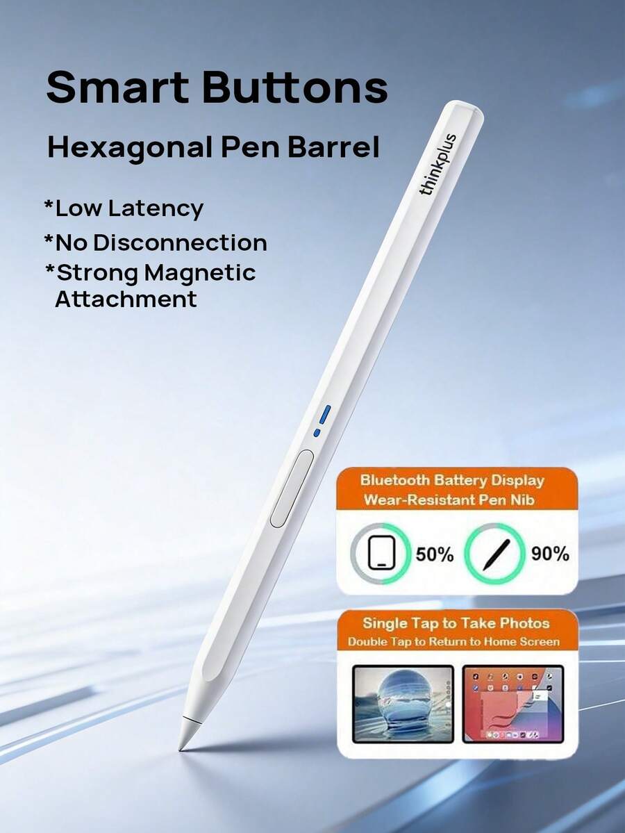 Lenovo BP19BL Magnetic Portable Stylus Pen, Universal, Convenient Storage, Creative Drawing And Note-Taking Companion, Strong Magnetic Attachment For IPad And Android Devices, Lightweight And Ready To Use - View 1