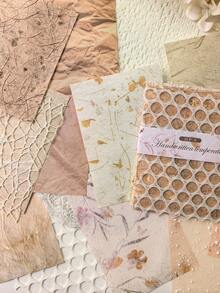 15pcs/Pack Vintage Soft Floral Botanical Mesh Background Decorative Paper, DIY Collage Material - BQ1052 - View 1