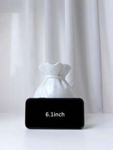 1pc Marble Pattern Vase, Acrylic Bag With Pearl Handle Design, Unique Mother's Day Gift, European Style Small Evening Bag Suitable For Party, Ball, Banquet - White - View 11