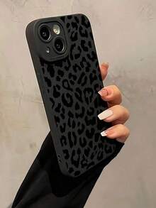 1 Pieza Funda De TeléFono De Cobertura Completa Con Estampado De Leopardo Negro Compatible Con  16/15 Pro Max/15 Pro/15/14/13/12/11,  13 Pro/14 Pro Max, Series - Color 1 - Ver 2