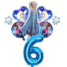 Blue Frozen Aluminum Foil Balloons For Birthday Party Decorations, Happy Birthday Balloon Set, Perfect Gender Reveal Party Wall Decor Balloon Kit - Balloon Set - View 9