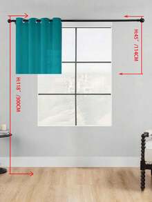 1 buah Tirai Tipis, Melembutkan Pencahayaan, Berlubang, Bagian Atas dengan Lubang Pengait, Semi-Transparan, Dapur, Cocok Untuk Rumah Atau Kantor, Kamar Tidur, Balkon, Ruang Tamu, Warna Polos, Produk Baru, Minimalis, Rustik - Hijau - View 37