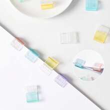 Transparent Colorful Push Clips - Multifunctional Office File Folder, Sliding Clip For Student Papers, Documents And Records Storage. Suitable For School, Office, Home And More - Sets - View 1