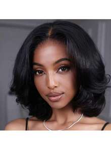 Bob Wig Short Hair 13x4 Transparent Lace Wig Body Wave With 180% Density,Lace Front Wigs Human Hair Pre Plucked With Baby Hair,Bob Wigs For Women,Human Hair Lace Front Wig Suitable For Women - 13x4 Pre-Plucked Bob Frontal With Body Wave,180% Density Hair Wigs,No Glue Application Required For,Pre-Plucked Natural Hairline For Women,Create Lively Atmosphere For Women,Match With All Skin,Glue-Free Human Hair Bob Wig - SNatural - View 5