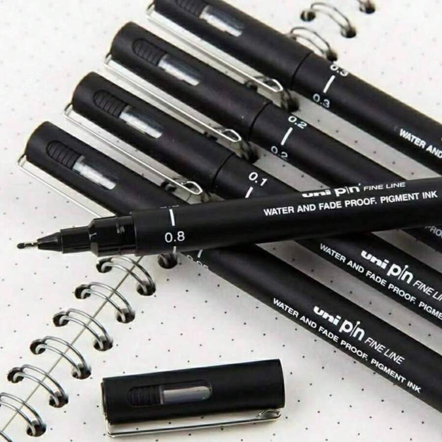 1pc Precision Micro-Tip Pen /Fine LinePen / Technical Drawing Pen - WaterproofMedium Tip, Suitable ForSketching And Office Documents, SchoolSupplies, Back To School - Fine Pen - View 1