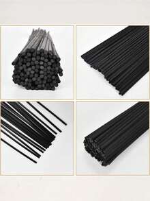 Hemiks 50pcs Fragrance Diffuser Sticks, Suitable For Essential Oil Diffusion At Home, Office, Hotel Spa, 24cm X 3mm, Black - Multicolor - View 3