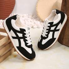 Fashionable Casual Walking Retro Lightweight Outdoor Sports Sneakers Womens Shoes Spring Fall Tennis Shoes Sneakers Shoes Outdoor Office Work Walking Travel Sport - 黑色 - 查看 8