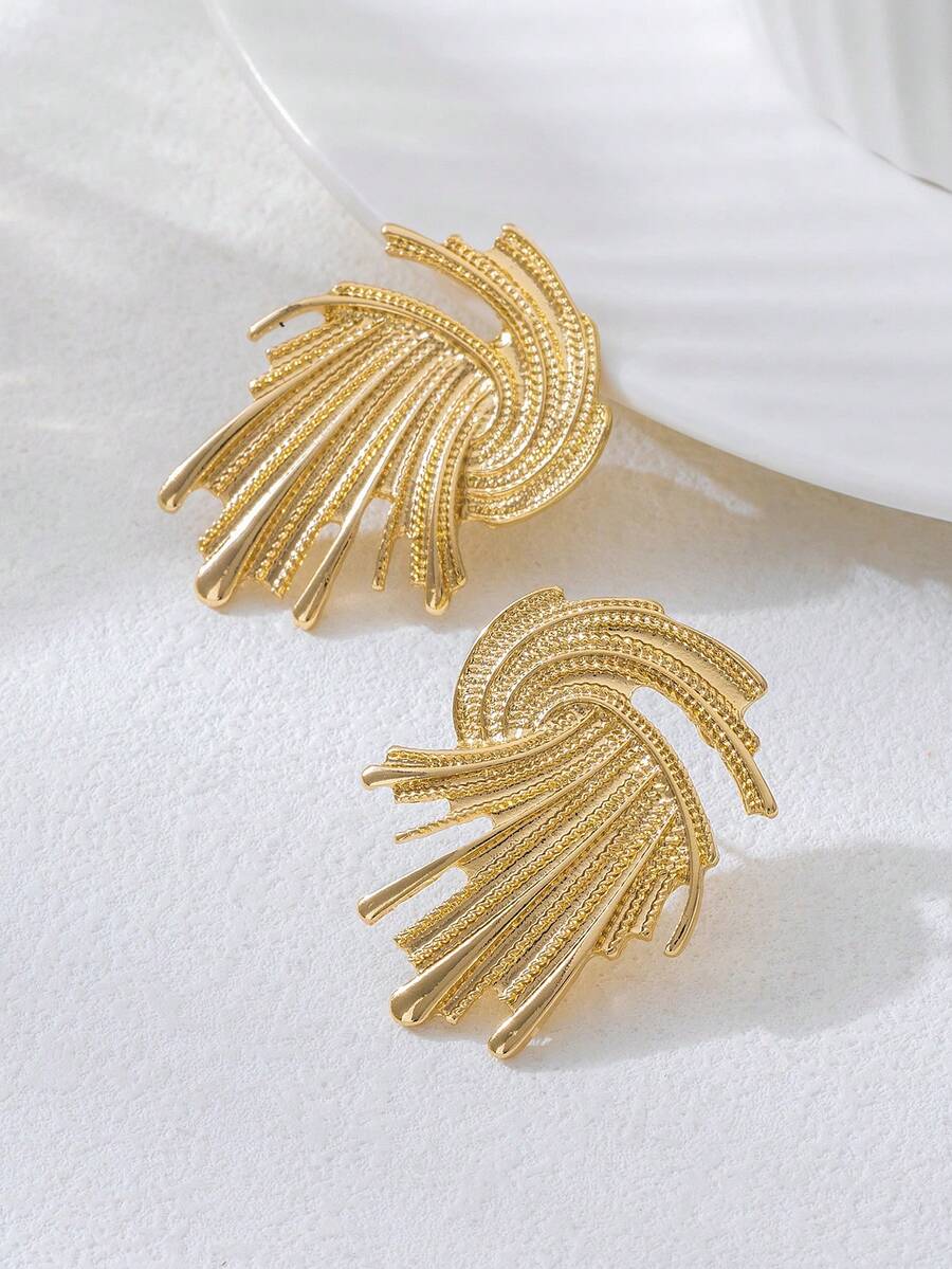 1 Pair Exaggerated Fashion Firework Design Earrings, Suitable For Women's Daily Wear - Earrings - View 1