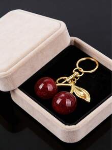1pc Cute Cherry Shaped Aluminum Alloy Buckle, Suitable For All Seasons - Multicolor - View 5
