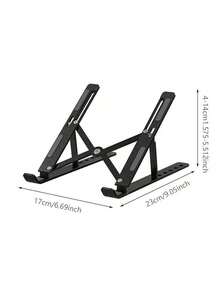 Transform Your Workspace: Fashionable Foldable Laptop Stand, Enhances Cooling, Ergonomic Posture And Spatial Efficiency - Multicolor - View 2