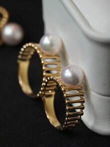 1枚精致养殖珍珠戒指，风格柔和知性，适合日常佩戴，不限手型 - 戒指 - 查看 3