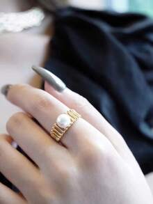 1枚精致养殖珍珠戒指，风格柔和知性，适合日常佩戴，不限手型 - 戒指 - 查看 9