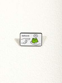 1pc Minimalist Cartoon Frog Waving Brooch, Exquisite Craftsmanship Creates Delicate Texture, Easily Expresses Personalized, Versatile Accessory To Liven Up Outfits And Bags Gifts For Mother, Father, Graduation, And Teacher - Multicolor - View 7