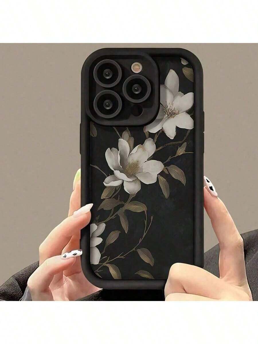 White Small Flower Design Phone Case Shockproof Made Of TPU Material Suitable For IPhone17 Pro Max 16 15 14 13 1211 Pro Max - 1pc - 查看 1