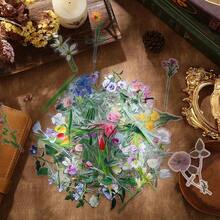 40pcs Random Flower & Plant Pattern Gift Stickers - Packaging Bags - View 4