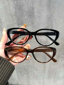 Fashionable Women's Glasses - High-End Retro Modern Cat-Eye Design - Multicolor - View 8