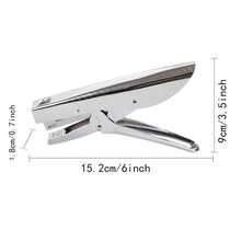 Grapadora de escritorio ligera al 60%, incluye 1000 grapas y quitagrapas, capacidad de 20 hojas, fácil de usar, antiatascamiento, grapadora de escritorio ergonómica de metal completo, grapadora de alicates pequeña plateada - 15,2*1,8*9 cm - Ver 2