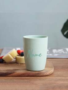 Cană de apă cu nume personalizată, cană creativă pentru periuță de dinți potrivită pentru uz casnic, cană pentru gargară potrivită pentru studenții din cămin, cană minimalistă cu gură rotundă, cană de apă reutilizabilă, cană de apă personalizată în culori, potrivită pentru petrecere, acasă, baie, restaurant și înapoi la școală - Multicolor - Vizualizare 12