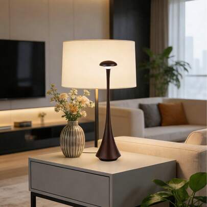 1pc Ultra-Thin Touch Dimmable LED Desk Lamp, 3 Color Temperatures, Rechargeable Night Light, Glare-Free Blue Light Protection, Suitable For Bedroom, Living Room, Dining Room, Study, Dorm, Bedside, And Desktop Decor