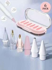 Puntas de repuesto para Apple Pencil Pro, mejoradas para Apple Pencil de 2da/1ra generación, lápiz digital USB-C y Crayon, control preciso, puntas duraderas, incluye estuche para puntas - Multicolor - Ver 18