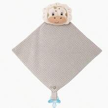 Baby Blanket Naninha Bebê Recém Nascido Algodão Antialérgico Macio Pelúcia Prendedor Chupeta Enxoval - DINO - Visão 9