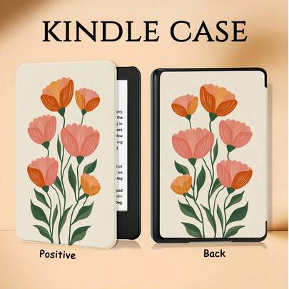 Kindle 阅读器保护套，春日花卉金鱼草图案，兼容 Kindle Paperwhite 5/6/7 代、Paperwhite 10/11/12 代、Kindle (Colorsoft) 10/11/12 代及其他热门型号，Kindle 保护套/Kindle 配件