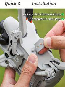 Mini 4 Pro 无人机起落架 - 加高 30 毫米的加长支腿，带防脱落扣，可折叠蜘蛛式设计，可在着陆时保护云台和传感器 - 查看 6