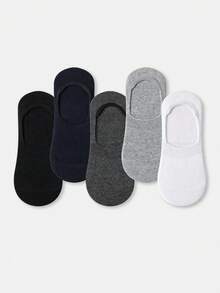 1/5 Paar atmungsaktive, mehrfarbige Business-Casual-Sport-Knöchelsocken aus Baumwolle für Herren - Verschiedenfarbig - Übersicht 4
