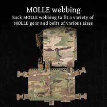 大型多功能MOLLE安装配件包，无线电对讲机收纳侧袋，内侧钩线绒布贴纸 - 彩色 - 查看 5