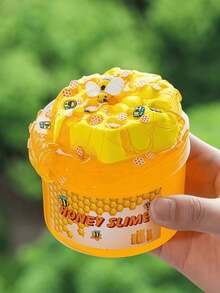 270毫升蜂窝泥套装，包含蜂窝模具、粘土材料，可制作蜂蜜熊、绿色青蛙史莱姆、100毫升/240毫升鸭子企鹅泡沫牛奶棉花泥、水晶泥、黄油史莱姆，趣味十足，不粘手，质地柔软，是生日派对、泡澡、送给朋友、学生、家人、生日、节日的绝佳礼物。 - 彩色 - 查看 6