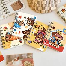 1/2/3/4 piezas Cuadernos espirales lindos de Dachshund, blocs de notas de bolsillo con dibujos animados, libretas de alta calidad, adecuadas para oficina, estudio, fiestas con amigos, regalos de cumpleaños (estilos surtidos) - Bobina - Ver 3