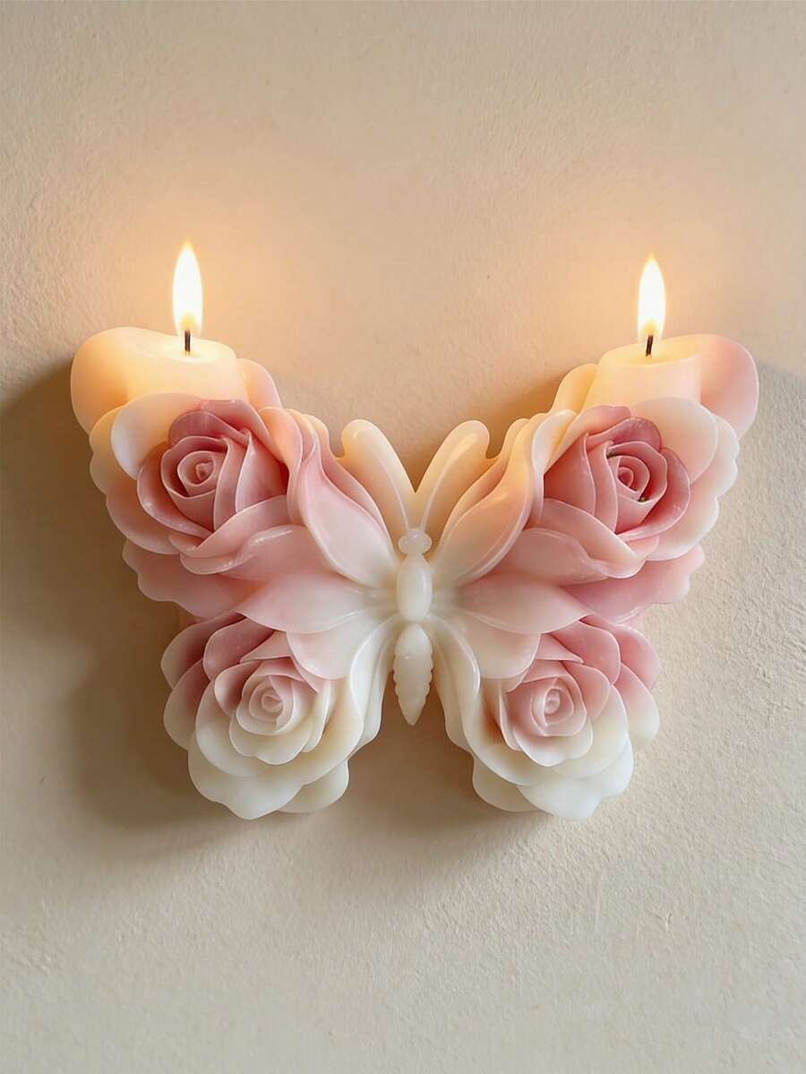 1pc Butterfly And Flower Silicone Mold - Perfect For DIY Resin Candles, Aromatherapy Gypsum, And Home Decor - Ideal For Spring, Valentine's Day, Father's Day, Mother's Day, Thanksgiving, Birthday Gifts, Butterfly Decor | Flower Pattern - Durable, Reusable, Easy To Use - Flower and Butterfly Mold - View 1
