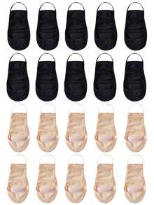 chuanwa（2） 1/5/10双装 女士夏季薄款休闲浅口柔软舒适隐形船袜 - 彩色 - 查看 8