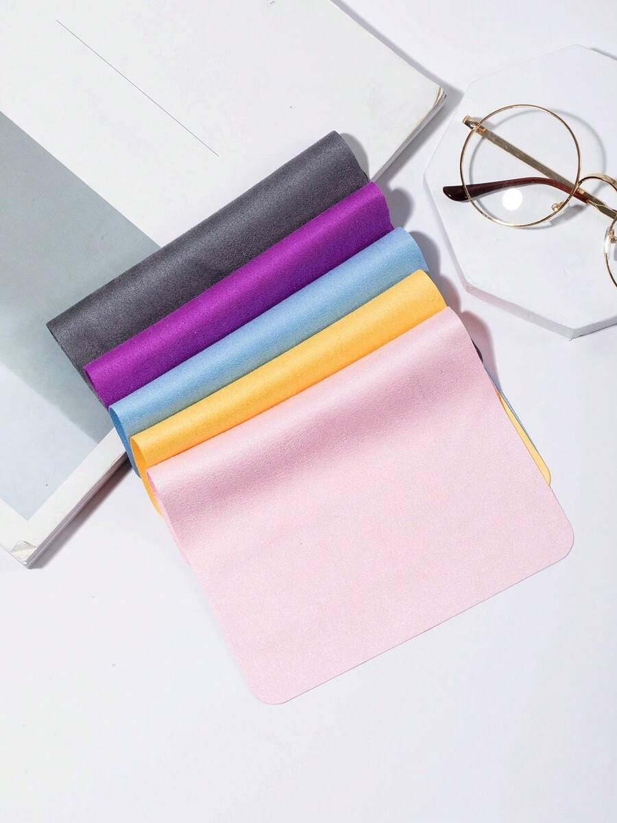 5pcs Deer Velvet Eyeglass Cleaning Cloth, Suitable As Gift For Boyfriend - Multicolor - View 1
