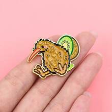 招财猫可爱黑猫骷髅珐琅胸针动物奇异鸟胸针翻领别针徽章背包服装配饰时尚珠宝朋友礼物 - 黑色 - 查看 7