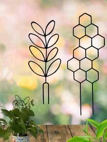 创意户外盆栽植物支撑架，叶片攀爬架，园艺固定杆 - A - 查看 2