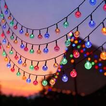 100/50/20 LED Solar Powered String Lights, 8 Lighting Modes, IP65 Waterproof, Suitable For Garden, Home Decor, Wedding And Other Occasions - 太陽能氣泡球 - 查看 5